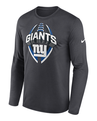トップス TION slim fit L/S tee (NVY) New York Giants Sideline Velocity Men's Nike Dri-FIT NFL